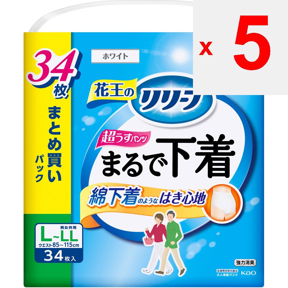 KAO Трусы Relief Тип - Нижнее белье - 2 порции - Розовые - M 34 шт.. Тонкие подгузники для взрослых: Тип брюк Тонкий тип