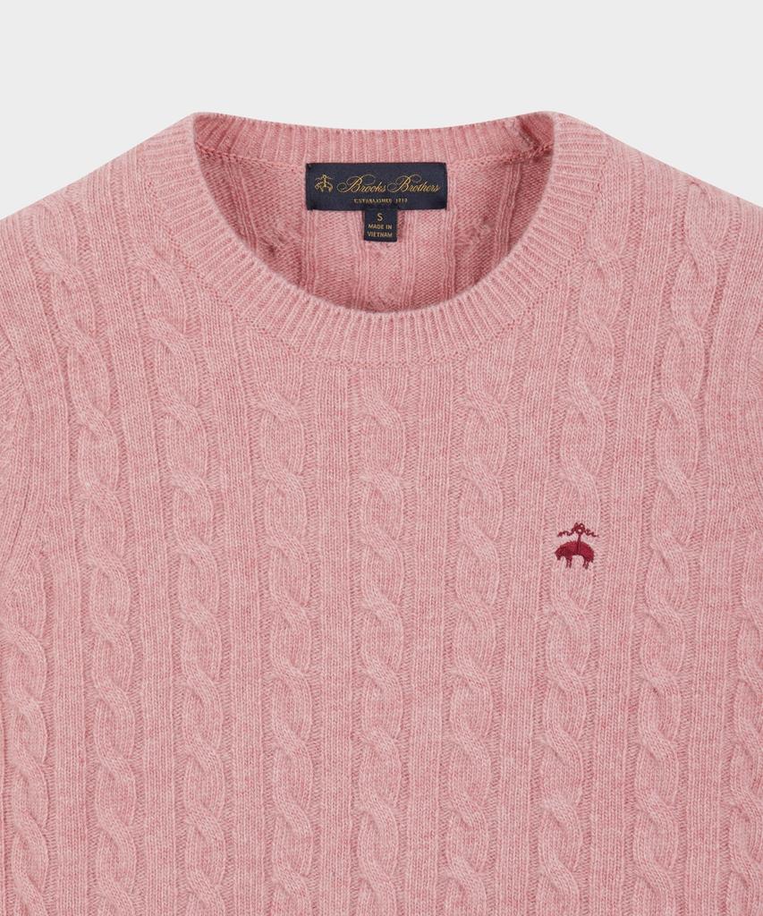 BROOKS BROTHERS [Женский] Шерстяной свитер с косами (розовый) (Bbwrwbf401)