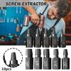 10 шт. 1/8-13/32 дюйма экстрактор для винтов с шестигранной головкой, набор экстракторов для винтов и болтов