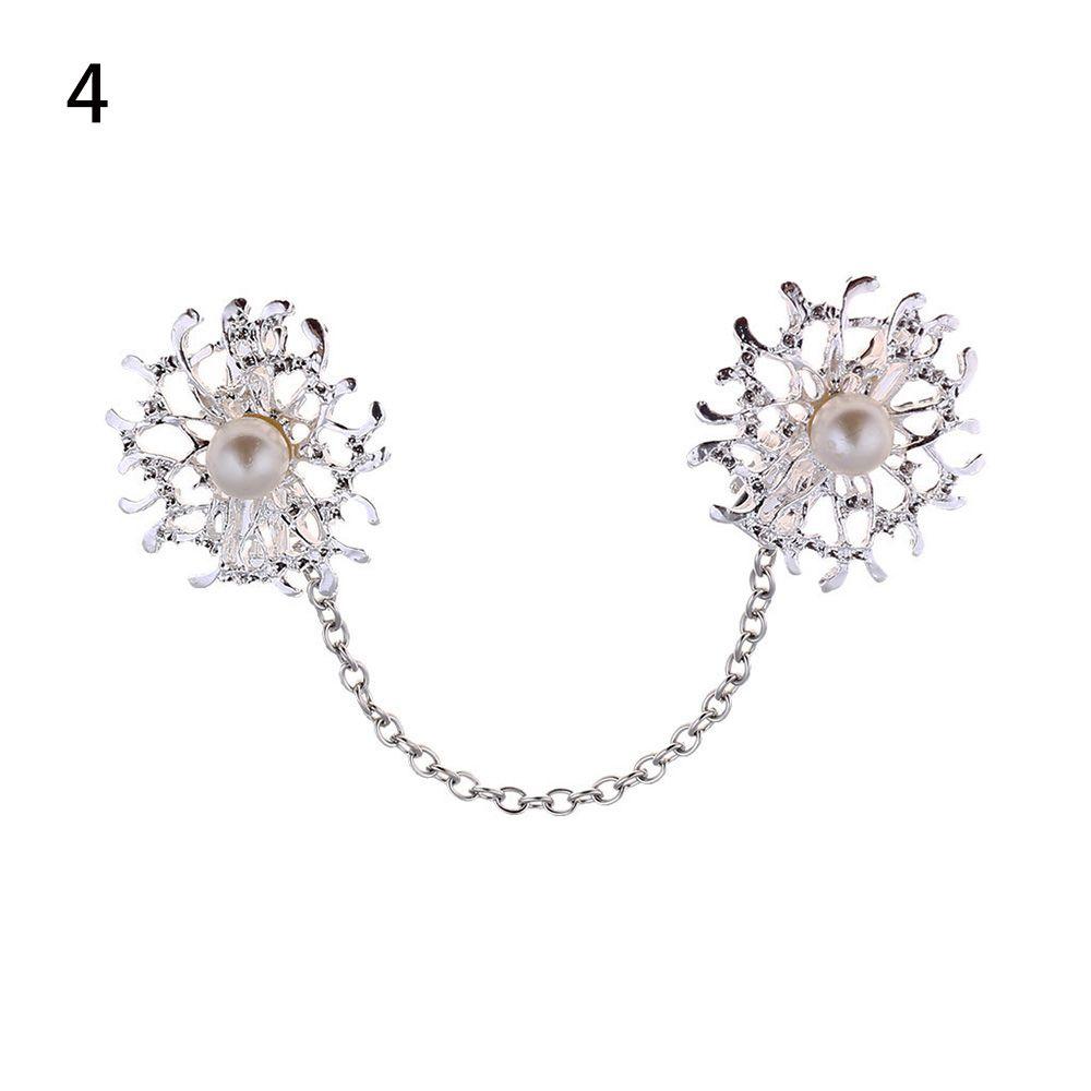 Брошь-булавка для свитера, блузки, кардигана с rhinestone-украшением и ретро-резьбой, зажимы для воротника рубашки, зажимы-утки, брошь для шали
