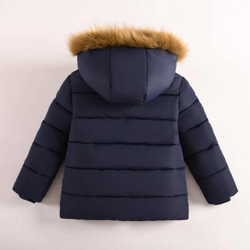 Winter Boys Padded Children's Children Hooded Velvet Thick Warm
