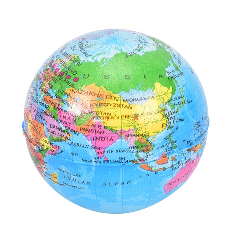 Снятие стресса Вентиляционный мяч Карта мира Сжатие руки Упражнение на запястье География Обучение