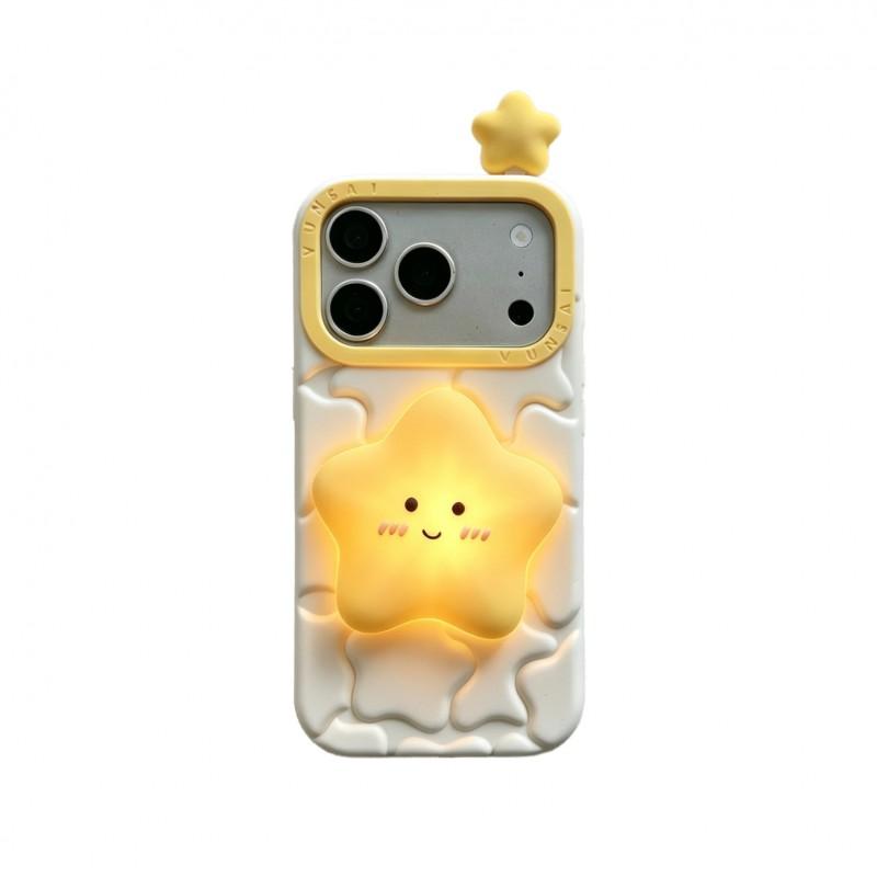 Soft Silicone Glow Star Light Phone Case IPhone 17 Pro Max 16 15 14 13 Series Shockproof Protective Cover