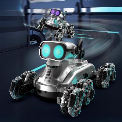 Умный робот-собака с дистанционным управлением, 8WD, вращающийся на 360 градусов, электрический робот с музыкальным светом для малышей, мальчиков и девочек, обучающая игрушка для щенков на радиоуправлении