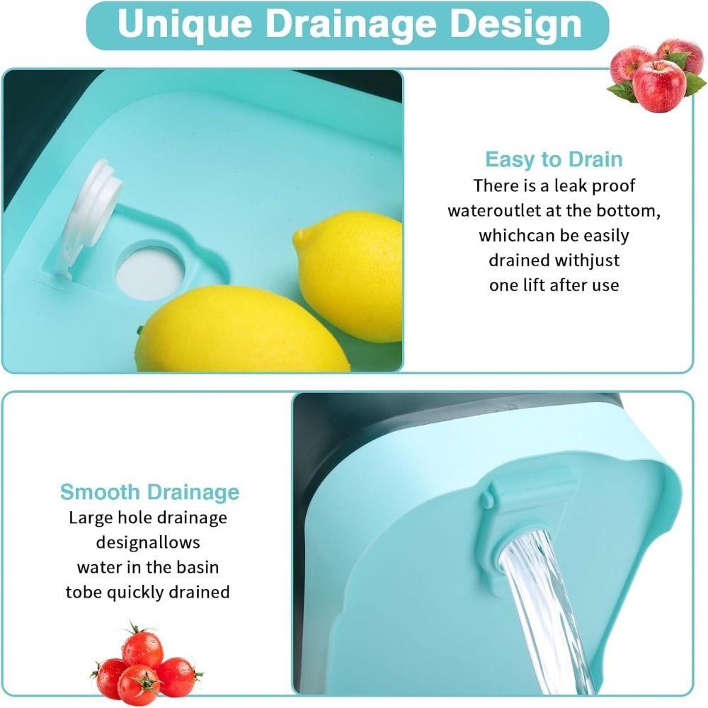 Multifunctional Folding Basin Foldable Collapsible Bucket with Sink New Strainer