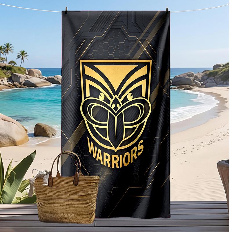 Пляжное полотенце с принтом Wigan Warriors Мягкое Портативное Быстросохнущее?Сухое полотенце для бассейна, летнего отпуска, активного отдыха на природе
