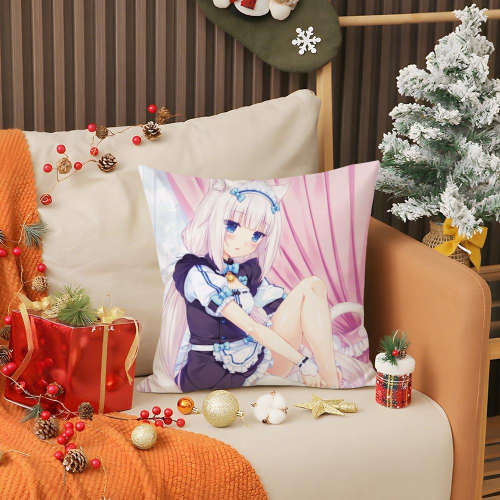 Chocola Nekopara Аниме Наволочка Двусторонняя Удобная Наволочка Подходит для Автомобиля Дивана Спальни и Других Сцен