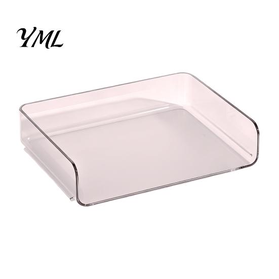 Desktop Stationery Storage Case Large Capacity Desk Organizer for Documents Files Letters A4 Paper Book Notes Mail, Compact File Tray Clear Stackable