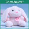 Adorable Plush Rabbit Keychain Cute Heart Shaped Hanging Doll Soft Toy For Bags