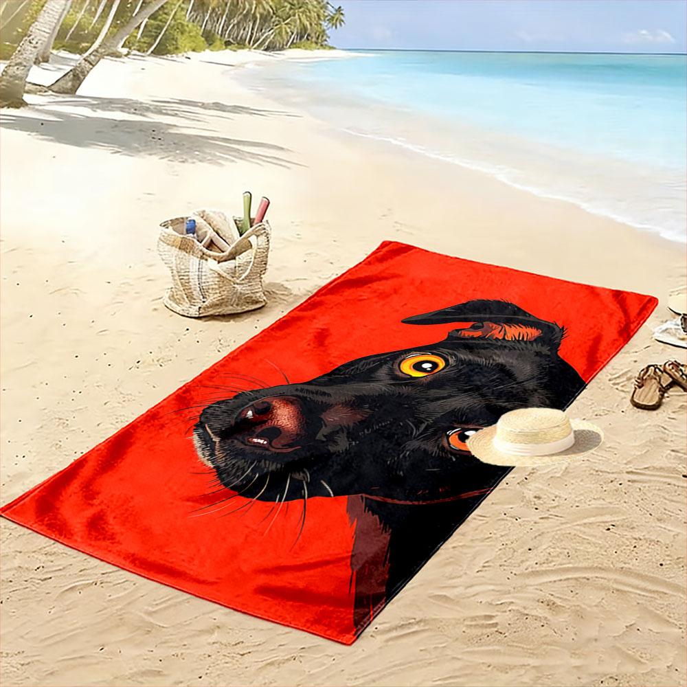 Curious gaze vibrant charm Print beach towel, quick drying, suitable for travel, outdoor sports, jogging, the beach and swimming, gift
