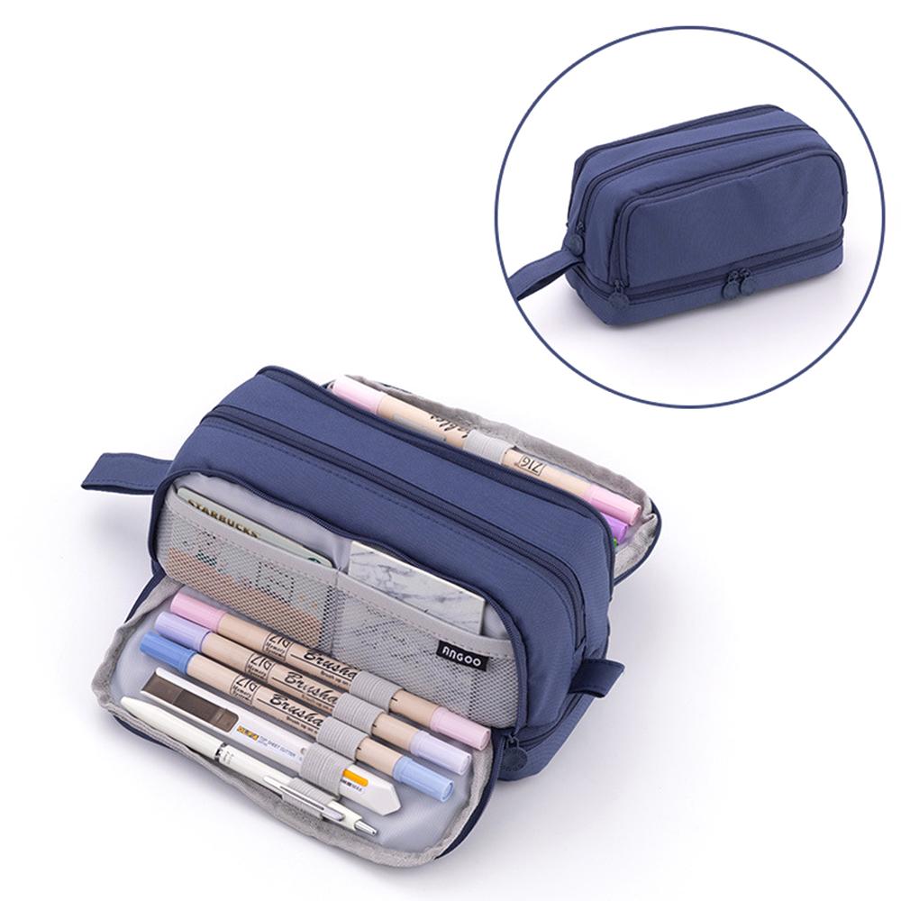 Милый пенал большой емкости, пенал, прочный и легко чистящийся, канцелярские принадлежности, карман на молнии