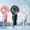Portable Humidifier Fan Mini Handheld Mist Fan Portable USB Rechargeable Handheld Fan with Humidifier Mini Water Spray Hand Fan