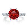 Bague Ringen 2026 Новый 925 Серебро 5 Карат Огненный Разрез Аврора Шесть Лапок Кольцо Женское Богатая Женщина Старшее Кольцо
