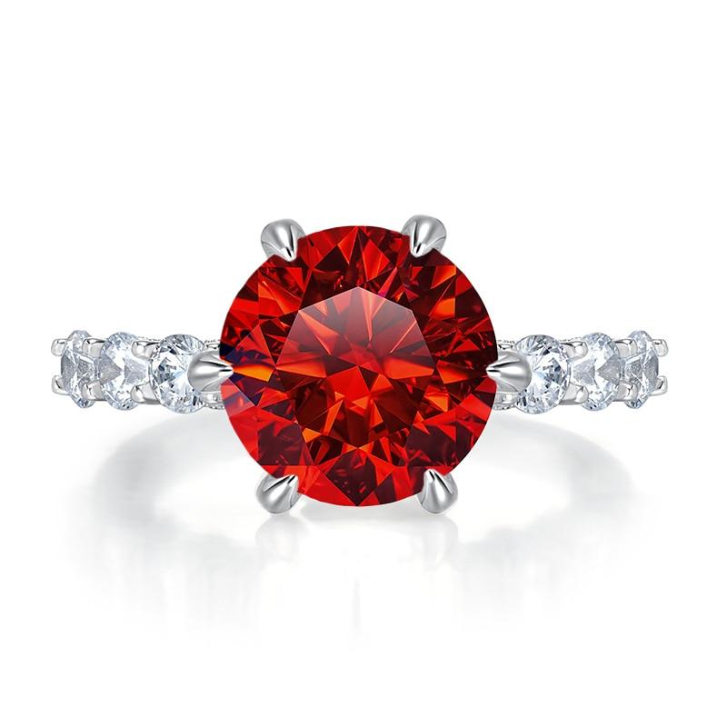Bague Ringen 2026 Новый 925 Серебро 5 Карат Огненный Разрез Аврора Шесть Лапок Кольцо Женское Богатая Женщина Старшее Кольцо