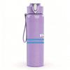 1PC Simple Horizontal Line Stripe 750ml Color Plastic Sports Water Bottle Leakproof Flip Straw Lid Suitable for Sports Office Home Use