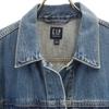 GAP DENIM Джинсовая куртка M Синий стирка Джинсовая куртка тракер Женская Б/у