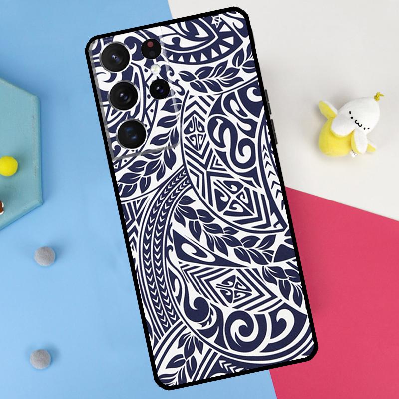 Маорийский племенной Самоанский Полинезийский Задний Чехол Для Samsung Galaxy S25 S24 S21 S22 S20 Ultra S9 S10 Plus S23 FE S24 FE Мягкая Крышка