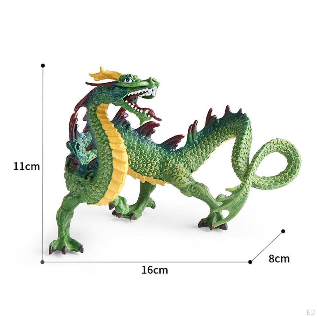 Фигурка китайского дракона, модель, забавный реалистичный домашний декор, игрушка-мифическое существо для