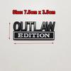 Металлическая эмблема Outlaw Edition, наклейка-солдат, наклейка для J/eep G/rand C/herokee L/iberty P/atriot R/enegade F/ord F-150 F250 F350