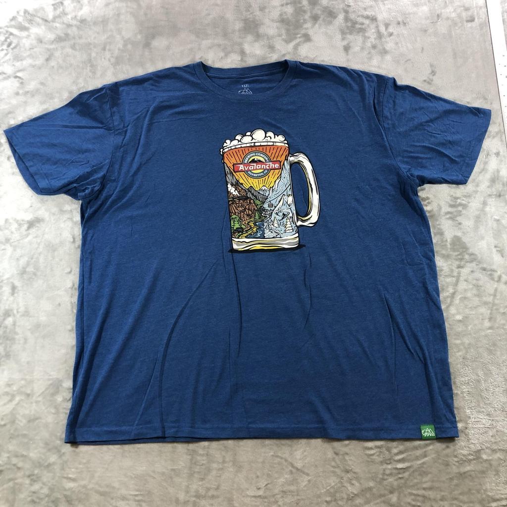 Wild Tribute Shirt Mens 3XL Blue Avalanche Brewing Silverton CO Graphic Tee Unisex T-Shirt