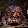 D print Halloween baseball cap women's spring and summer sunshade sun protection cap American style versatile fashion hat sun protection
