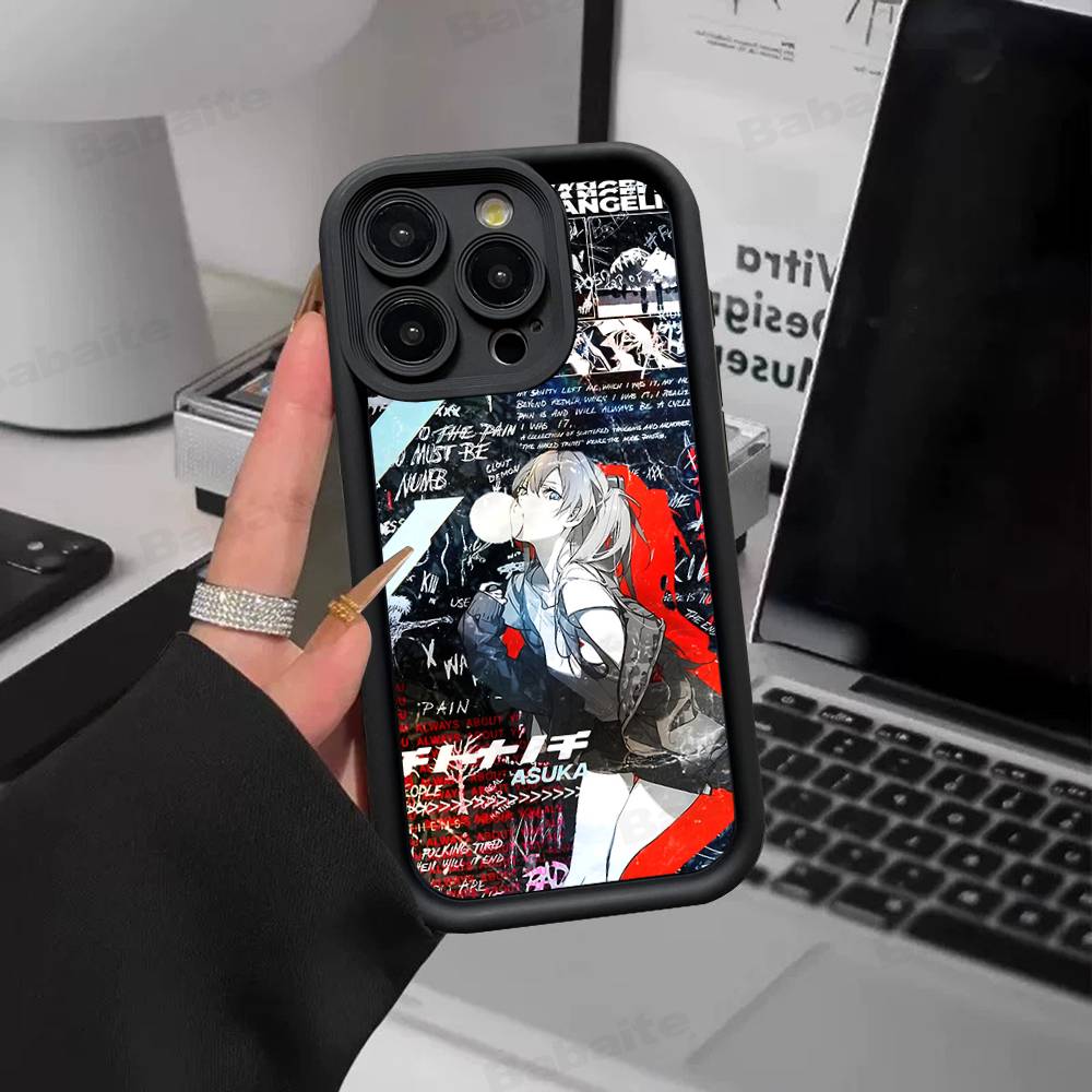 Классический аниме чехол для телефона E-evangelion для iPhone 17 16 15 14 13 12 11 Pro Max Mini Plus Мягкая задняя крышка из ТПУ