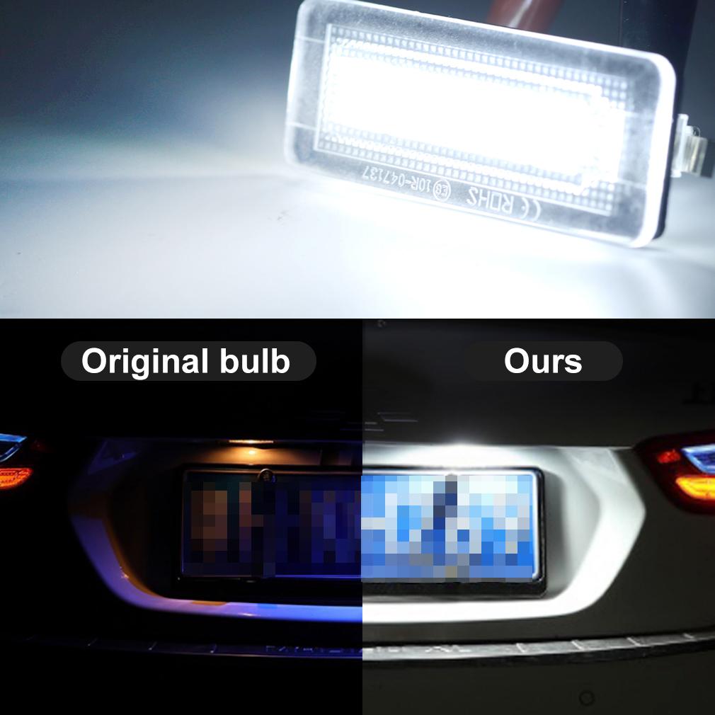 2 шт. светодиодные фонари номерного знака для автомобиля VW Golf VI Plus Jetta VI Passat 3C B6 B7 Polo 6R Touran 1T Фонари номерного знака CanBus Без ошибок