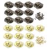 10x Antique Metal Lock Catch Curved Buckle Horn Clasp Hook Gift Jewelry Box Padlock
