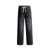 Autumn and Winter Tether Elastic Waist Jeans Men's Trendy Mid-waist Straight Trousers