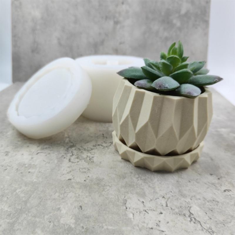 Small Flower Pot Silicone Mold Diy Succulents Concrete Flower Pot Vase Plaster Cement Clay Mold Plant Holder Mold