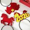1/3Pcs 2026 New Year Headband Red Horse Headband Festive Spring Festival Party Hairband Holiday Selfie Prop
