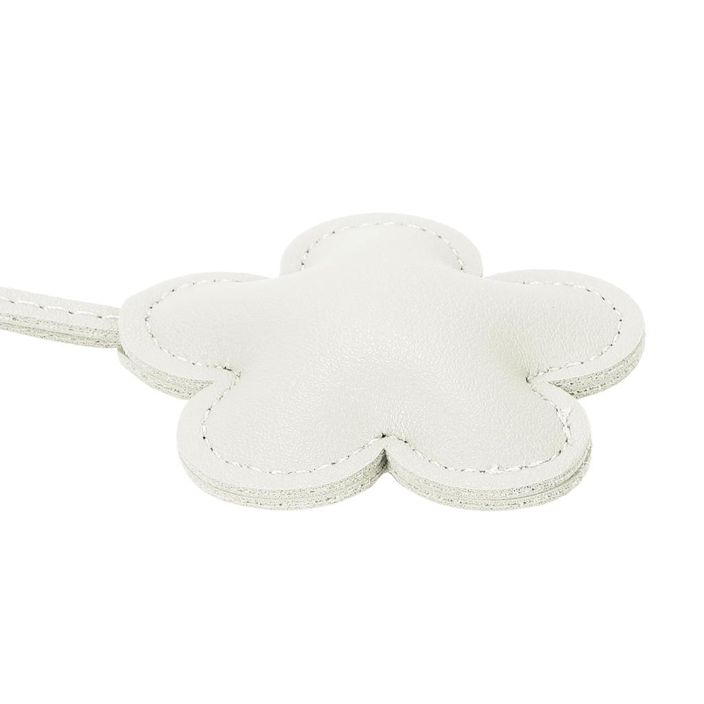 Tonecraft Flower Bag Charm, Simple, Orthodox Bag Charm, Popular, Stylish, Cute, Microfiber Leather, Squishy, white