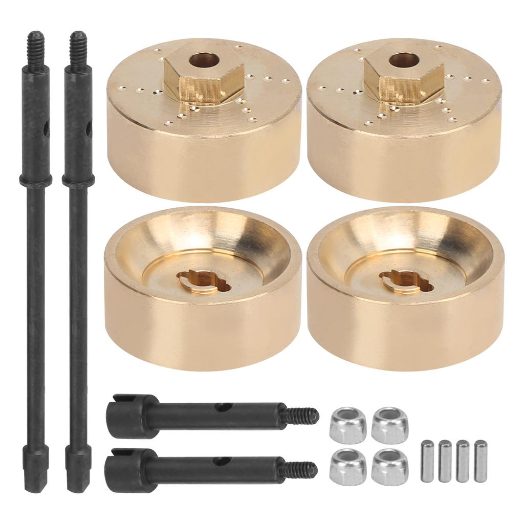 Durable Brass Counterweight Widened Axle Set for Axial SCX24 90081 124 RC Car Parts