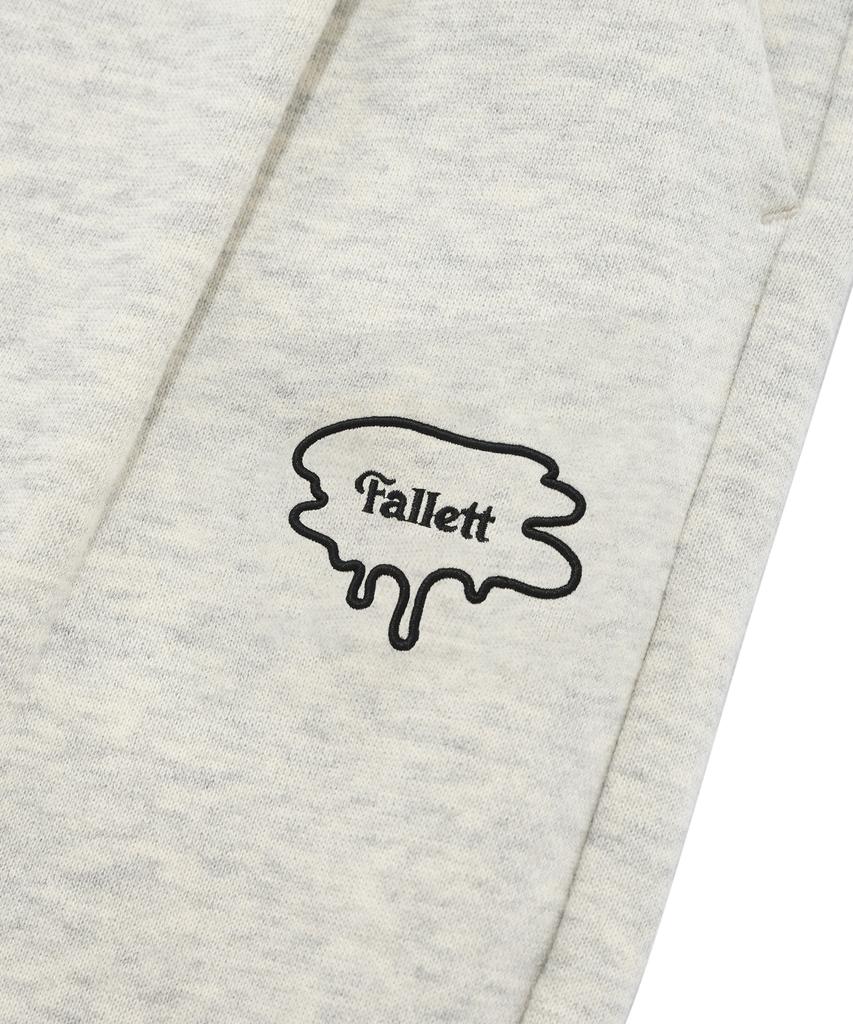 FALLETT Брюки-джоггеры с логотипом-кистью, широкие, с одной складкой, цвет овсяный