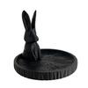 Yousheng Black Cat Jewelry Tray 3D Printed Rabbit Storage Tray Multi-purpose Jewelries Trinket Keys Holder Organizer Desktop Decoration
