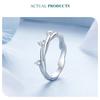 BAMOER 925 Sterling Silver Simple Twisted Ring Fashion Everyday Wear For Women Birthday Gifts Fine Jewelry
