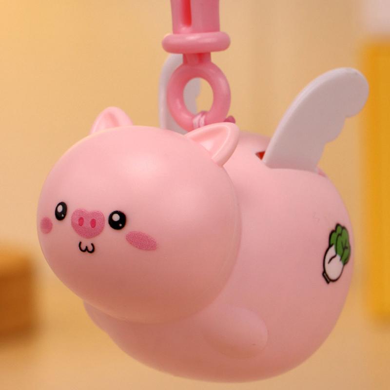 Креативный мультяшный брелок-капибара-поросенок с крыльями, брелок с вытягивающимся шнурком, эластичный выдвижной шнурок, телескопическая подвесная веревка, подарки