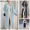 Women Faux Mink Long Cardigan Oversized Knit Coat Soft Plush Knee Length Duster Lounge Wrap