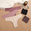 Seamless Underwear Solid Color Panties Breathable Mid Rise Sexy Plus Panty Size S-XL