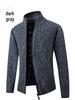 European Men's Thick Knitted Stand Collar Sweater Cardigan 2022 Edition