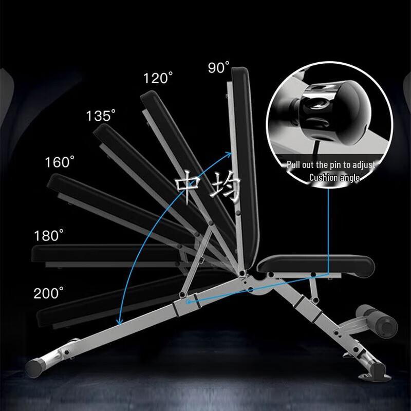 Складная многофункциональная скамья для гантелей Zhongjun