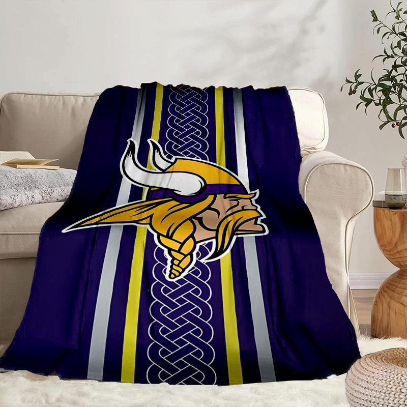 Vikings Team Spirit Portable Blanket/Soft Blanket Bedding Blanket Suitable for Travel Camping Living Rooms Offices Sofas Fan Gifts