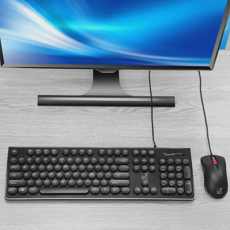 Комплект проводной клавиатуры и мыши Light Chaser S500 для дома, офиса и игр