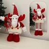 Yousheng Рождественская плюшевая кукла украшение набивная стоящая фигурка снеговика/Санта Клауса/оленя с выдвигающейся длинной ногой для праздника, зимы, дома, стола