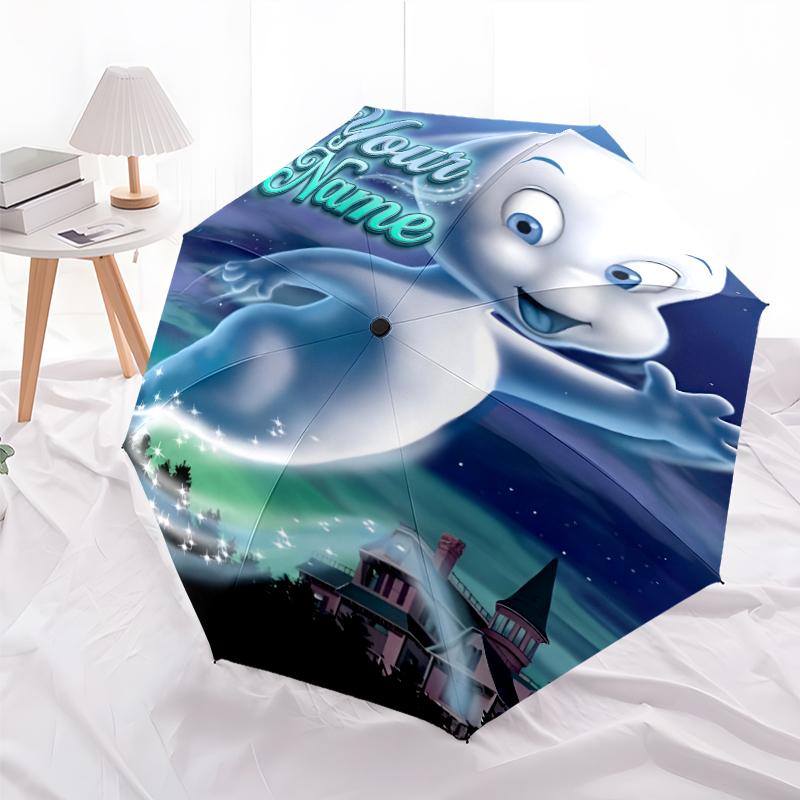 Personalized Name Casper Print Umbrella, UV Shielding. It Has Eight Sturdy Ribs for Outdoor Use And Perfect As a Holiday Gift