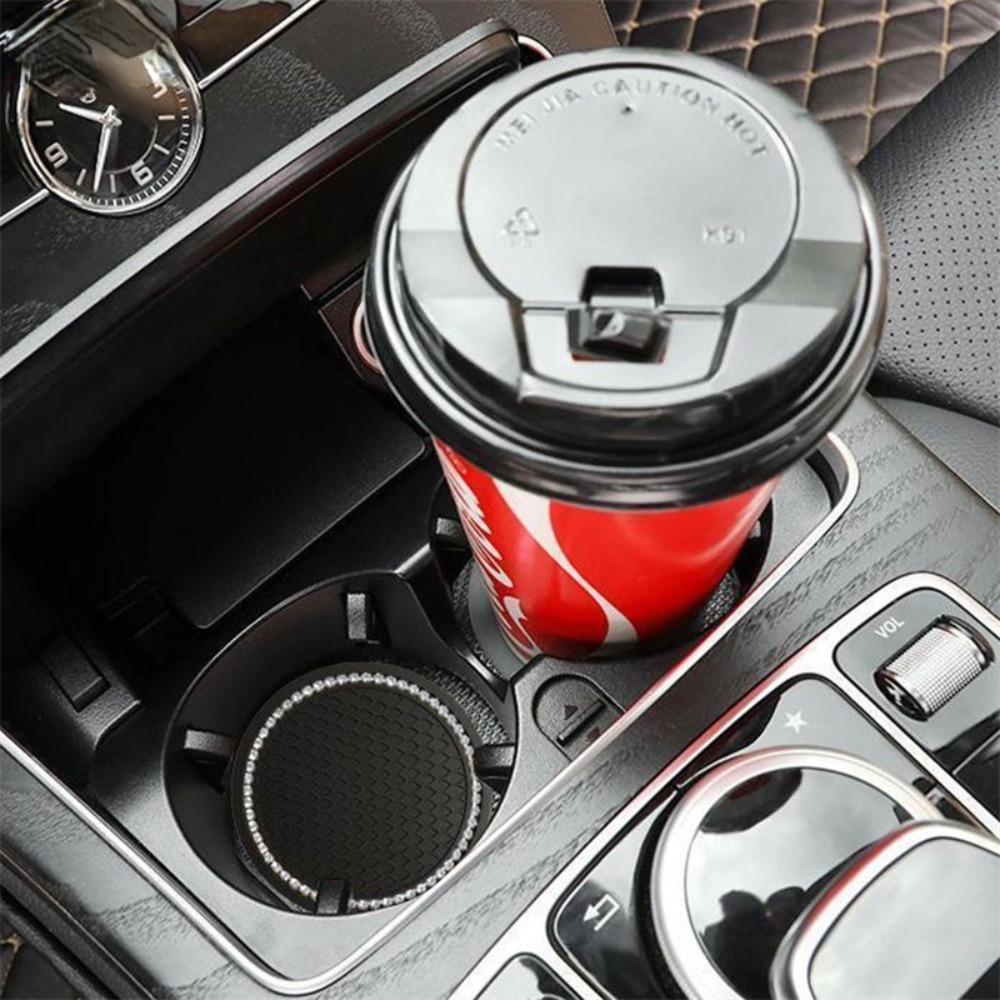 PVC Beverage Coaster Anti-Slip Drink Holder New Bling Car Coasters