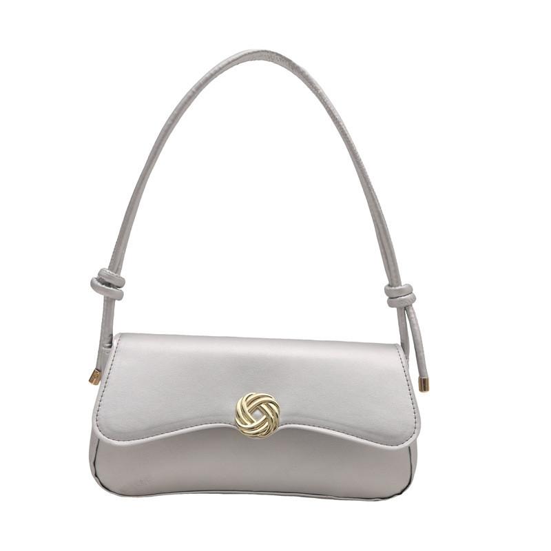 Fashionable Chic Pu Leather Baguette Bag For Women Stylish Shoulder Crossbody Handbag