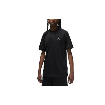 Мужская футболка-поло с коротким рукавом и логотипом Dri-Fit, однотонная, черная, DZ0540-010