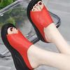 2025 Foreign Trade Summer Models Heightening Women's Sandals Korean Version Fashion Mother Soft-soled Shoes Cool Slippers Muffin Sandals Tide