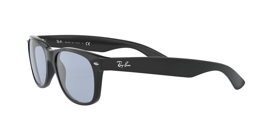 Ray-Ban RB2132F 601/64 55 Солнцезащитные очки NEW WAYFARER - Черный / Сине-серый Низкая посадка на переносице